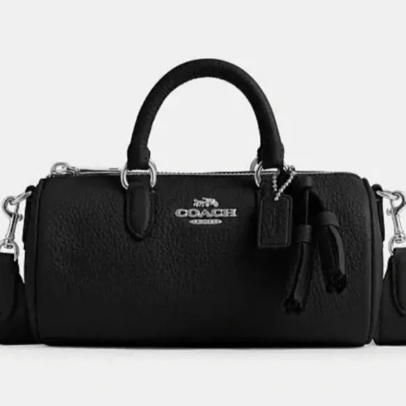 Coach Black Leather Handbag - Picture 1 of 5